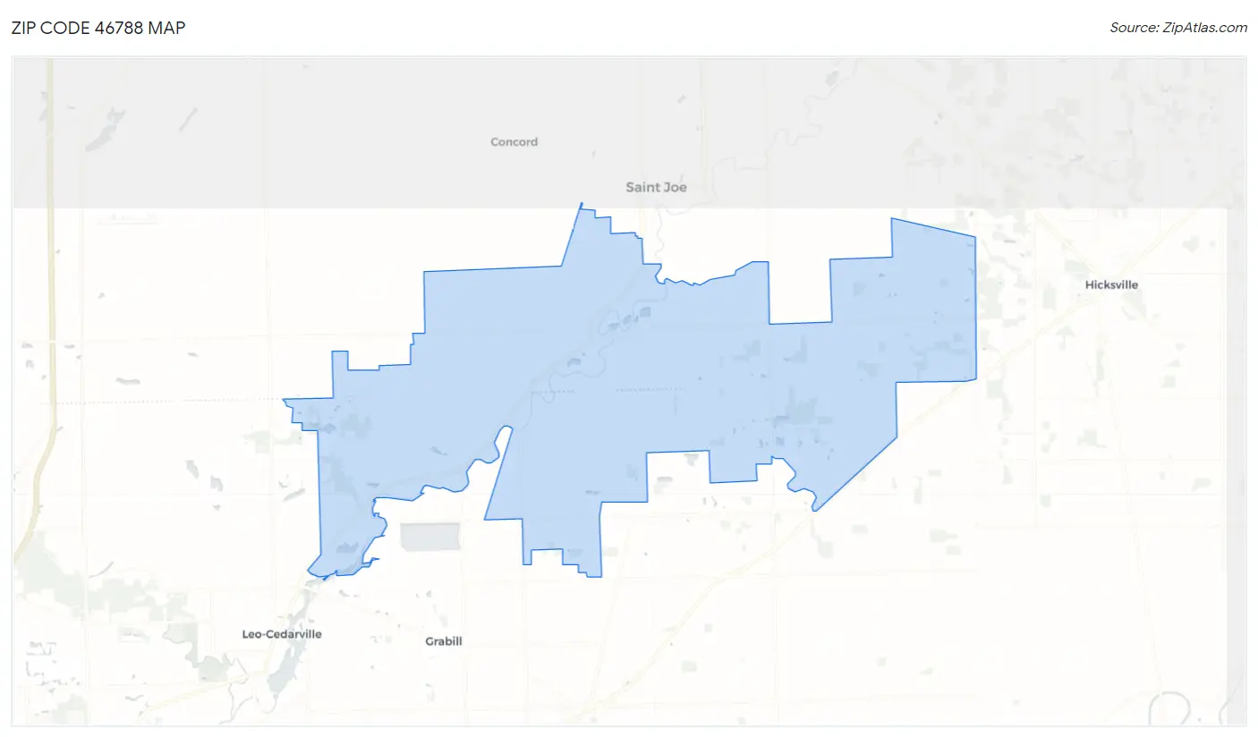 Zip Code 46788 Map