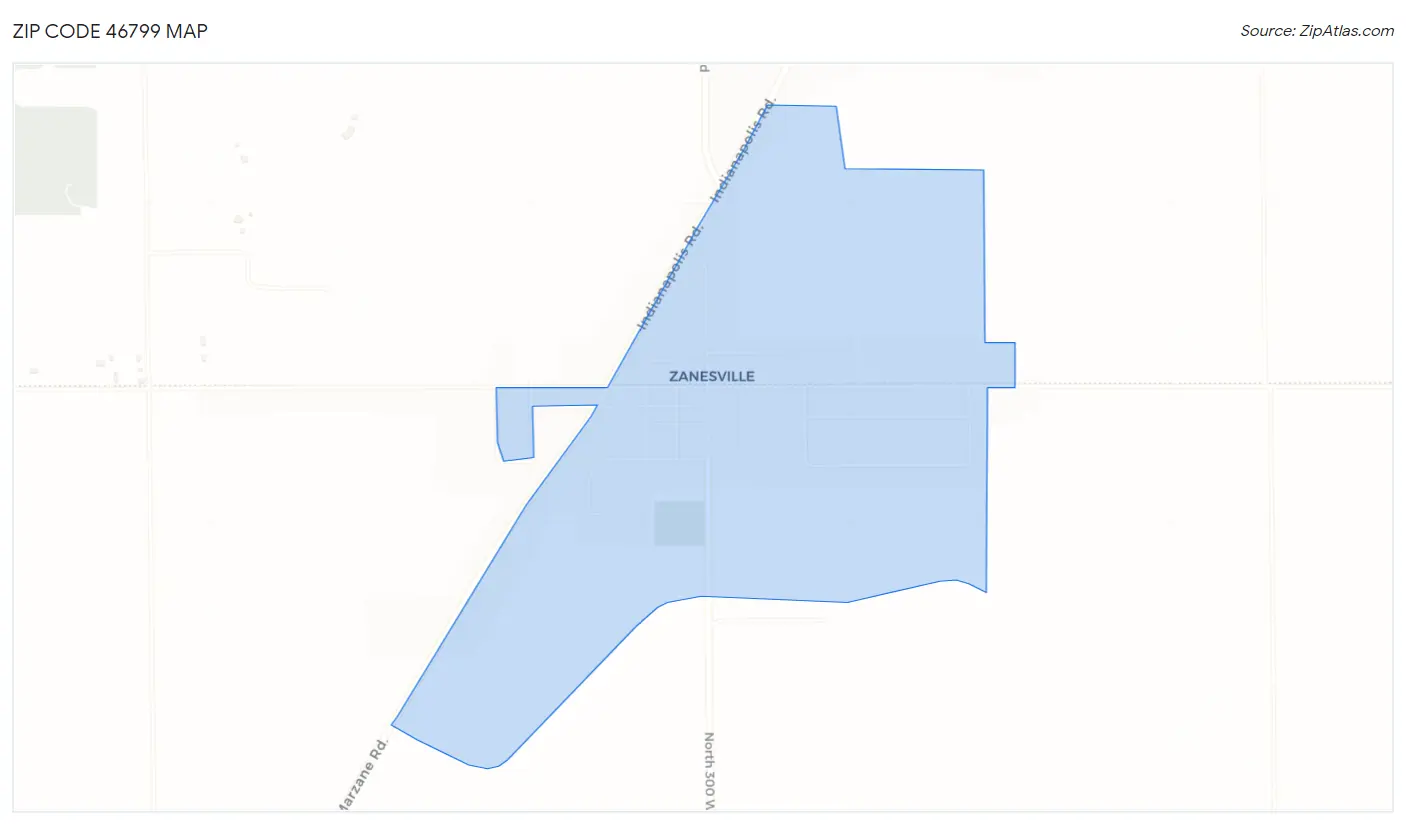 Zip Code 46799 Map