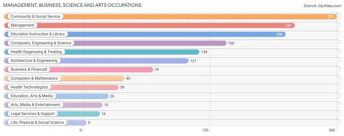 Management, Business, Science and Arts Occupations in Zip Code 46809