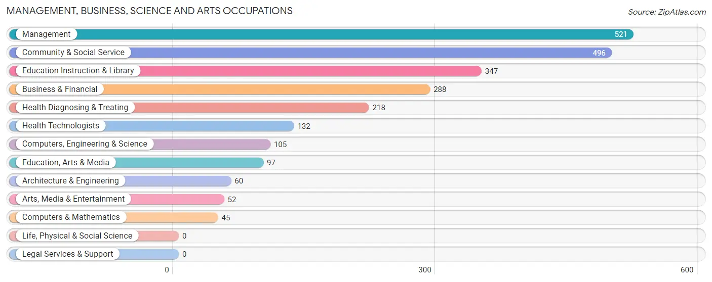 Management, Business, Science and Arts Occupations in Zip Code 46816