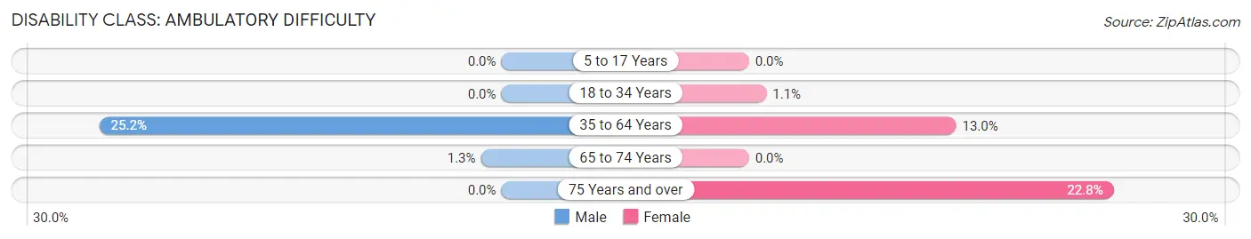 Disability in Zip Code 46960: <span>Ambulatory Difficulty</span>