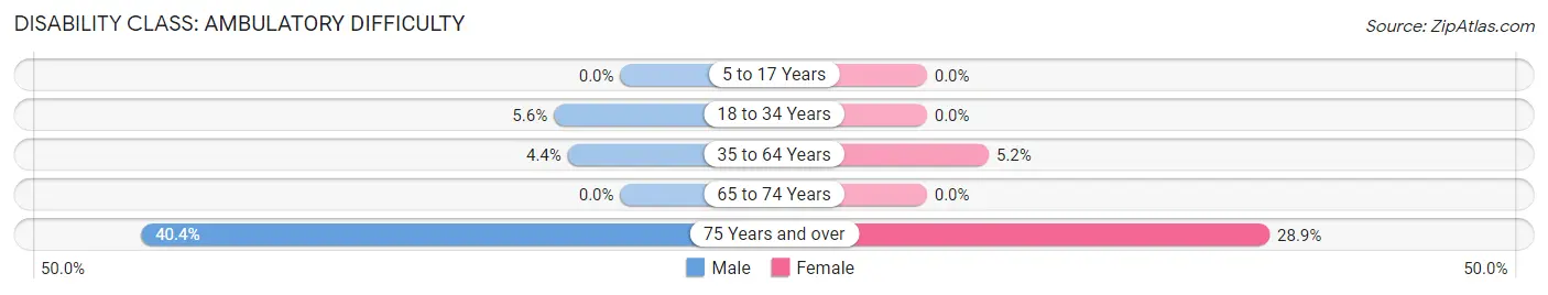 Disability in Zip Code 46978: <span>Ambulatory Difficulty</span>