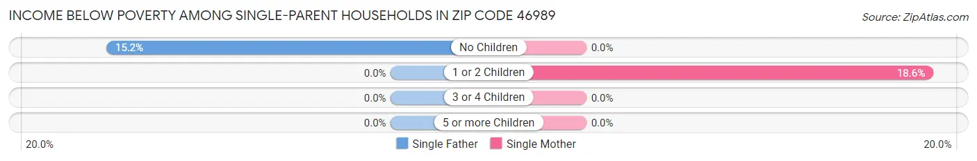 Income Below Poverty Among Single-Parent Households in Zip Code 46989