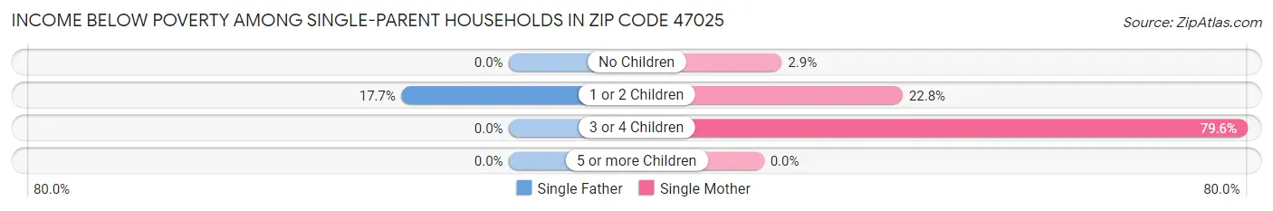 Income Below Poverty Among Single-Parent Households in Zip Code 47025