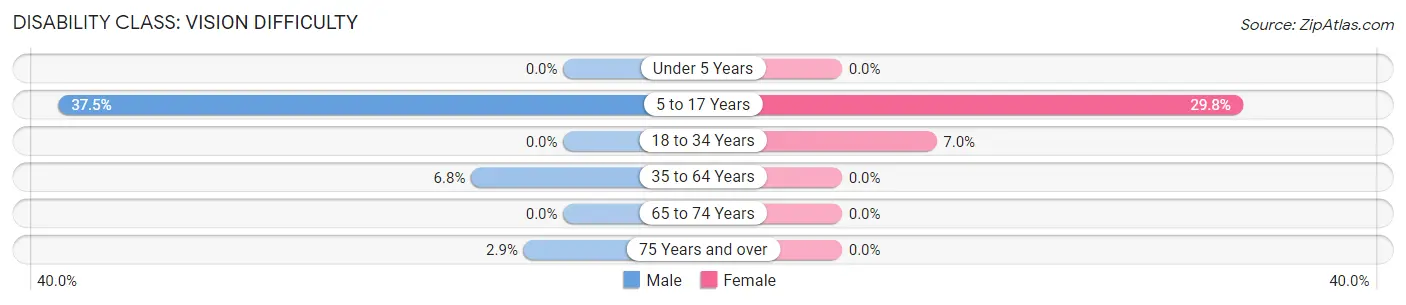 Disability in Zip Code 47038: <span>Vision Difficulty</span>