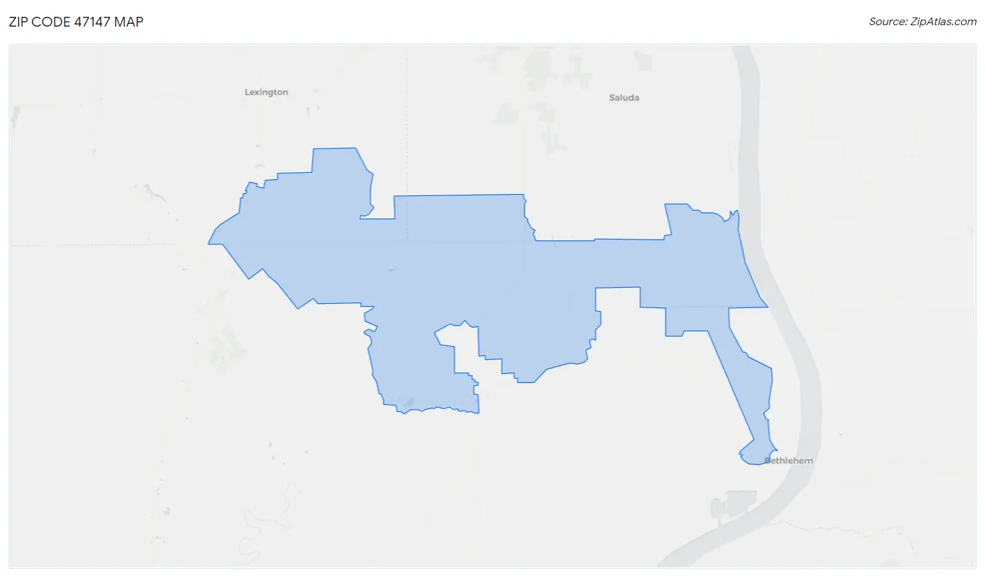 Zip Code 47147 Map