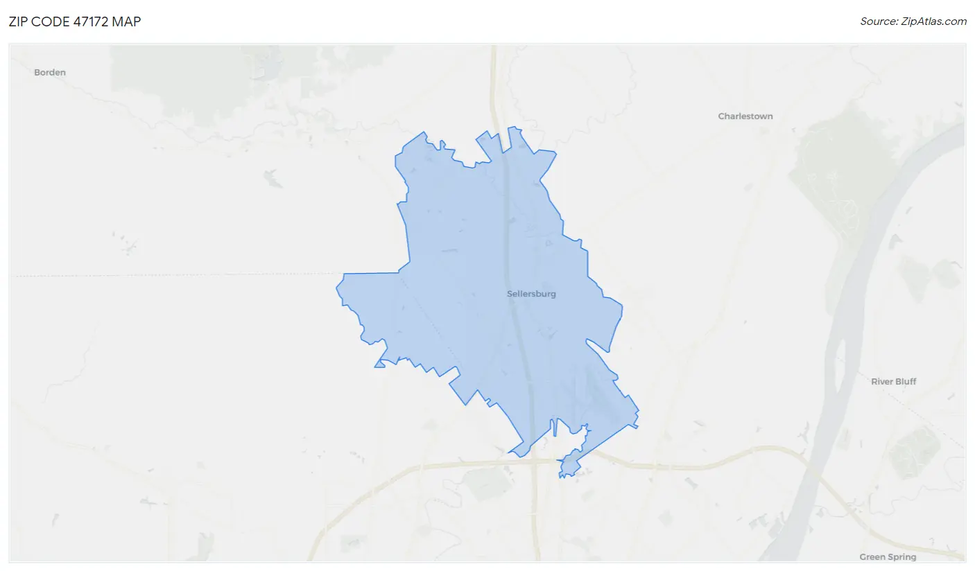 Zip Code 47172 Map