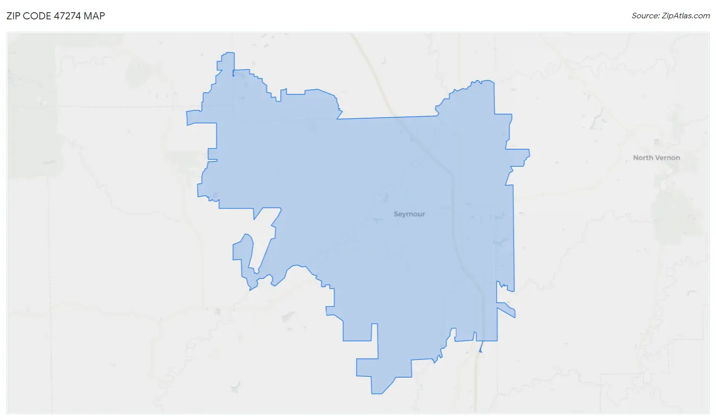 Zip Code 47274 Map