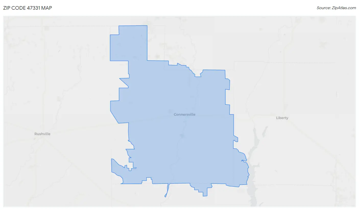 Zip Code 47331 Map