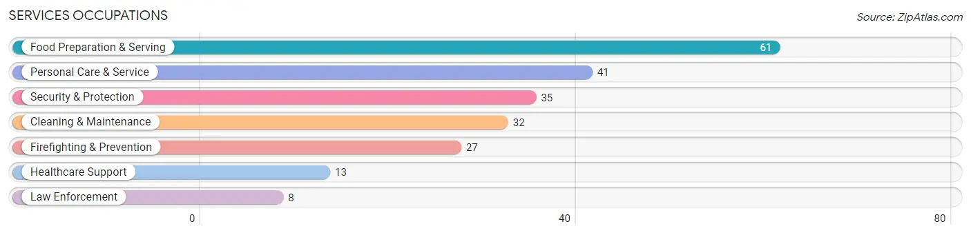 Services Occupations in Zip Code 47384