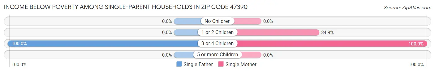 Income Below Poverty Among Single-Parent Households in Zip Code 47390