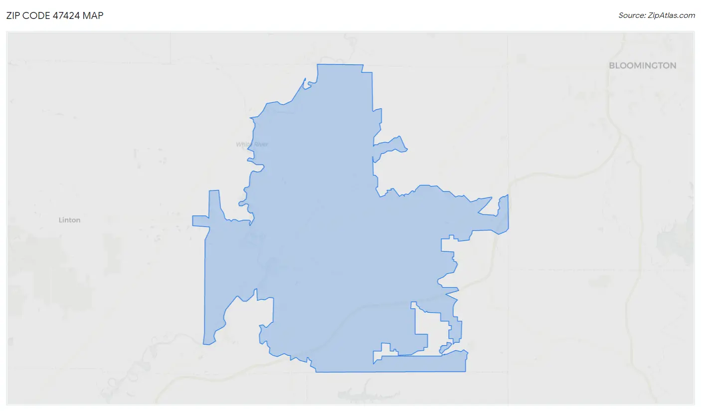 Zip Code 47424 Map