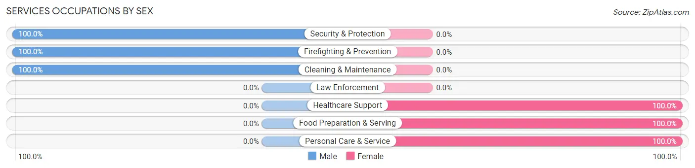 Services Occupations by Sex in Zip Code 47436