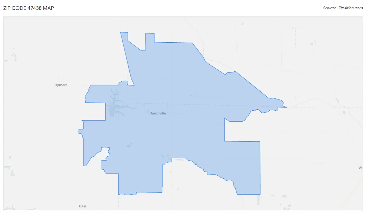 Zip Code 47438 Map