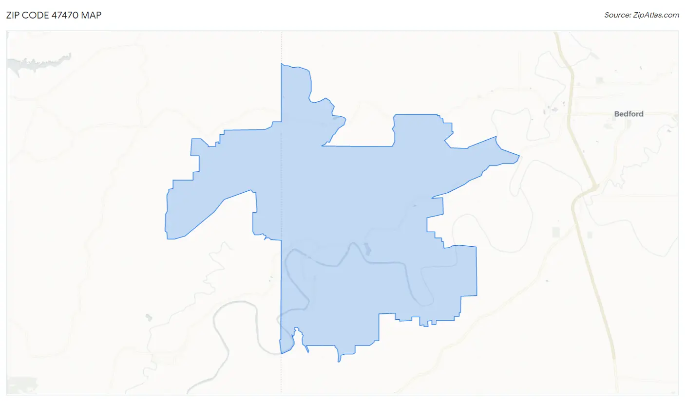 Zip Code 47470 Map