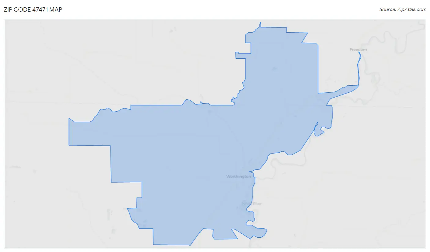 Zip Code 47471 Map