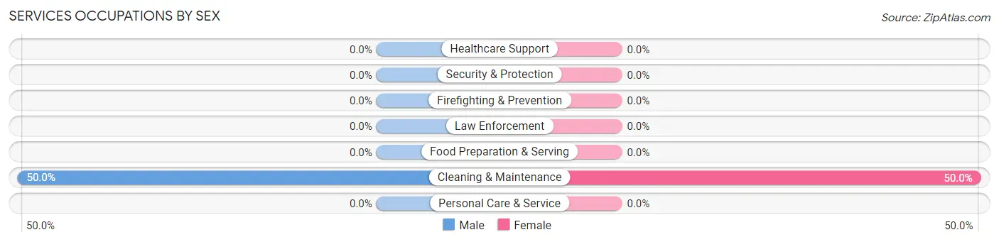 Services Occupations by Sex in Zip Code 47522