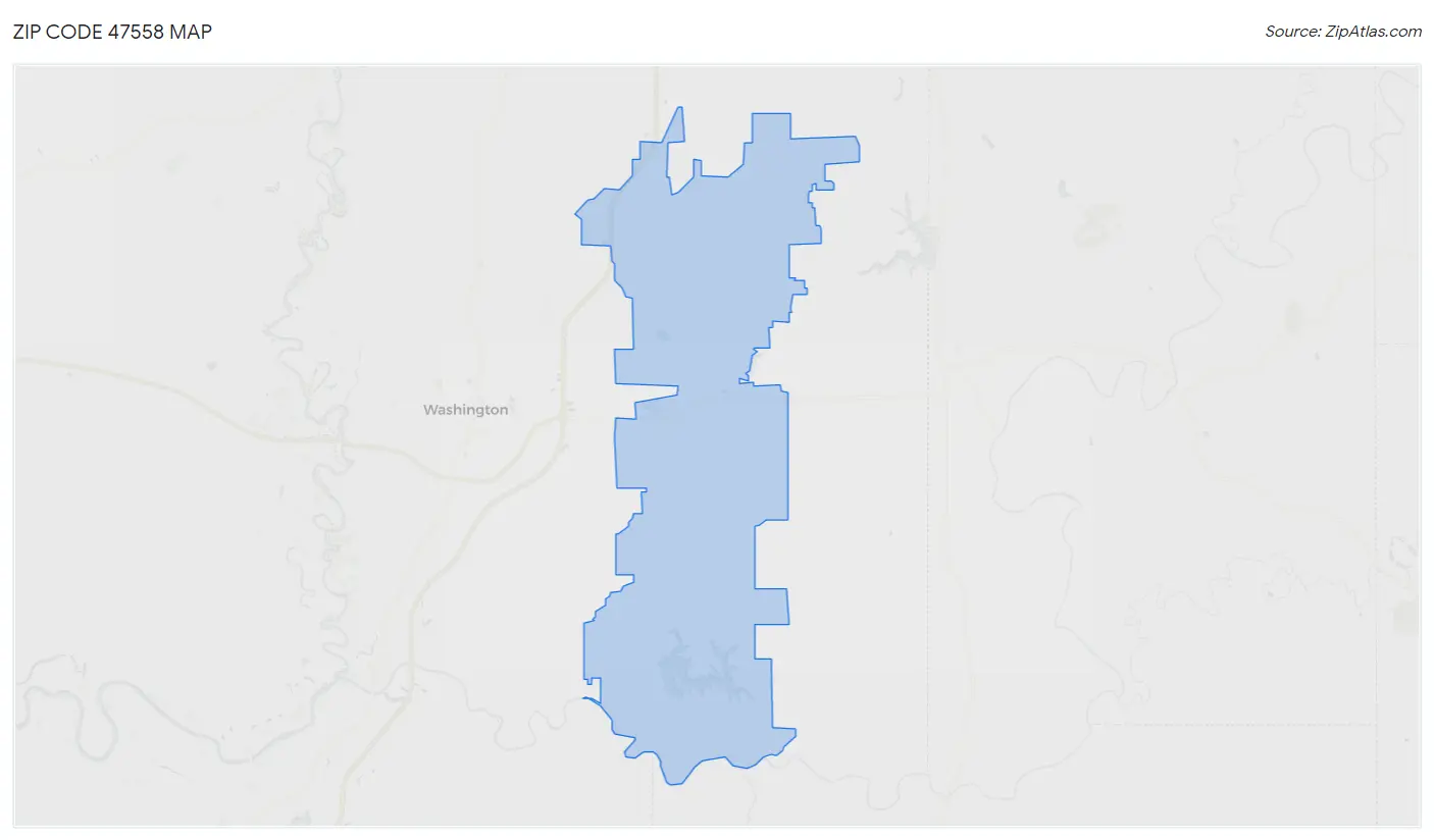 Zip Code 47558 Map