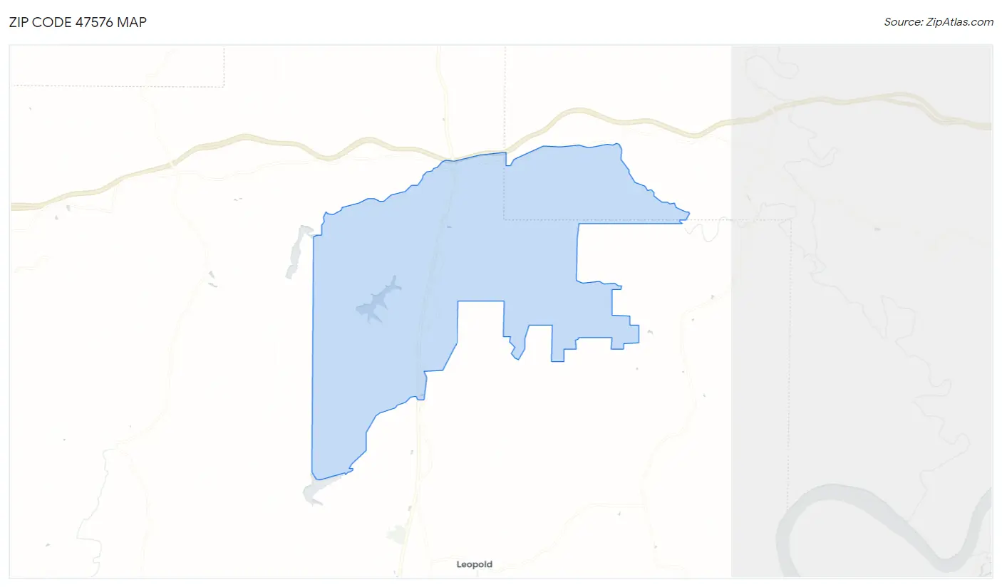 Zip Code 47576 Map