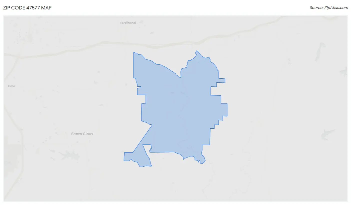 Zip Code 47577 Map