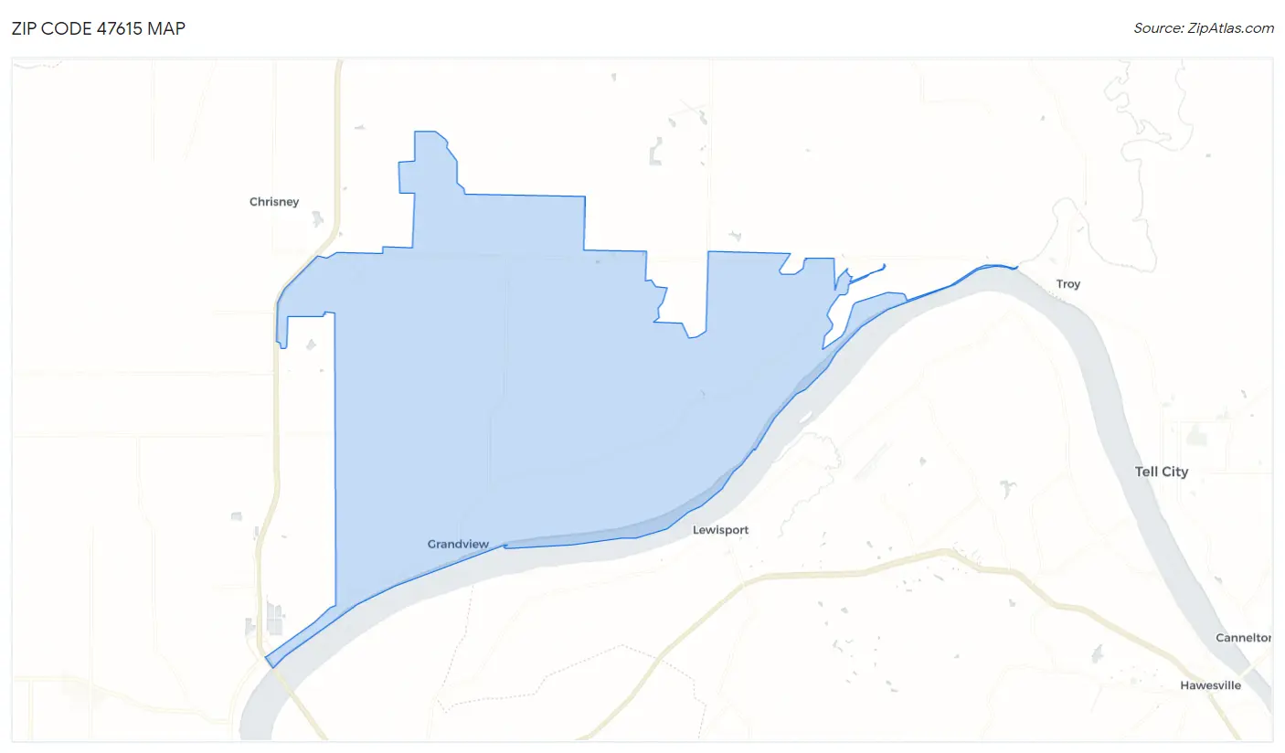 Zip Code 47615 Map