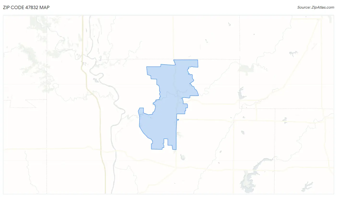 Zip Code 47832 Map