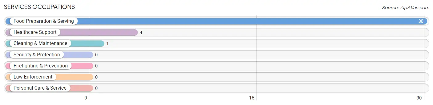 Services Occupations in Zip Code 47837