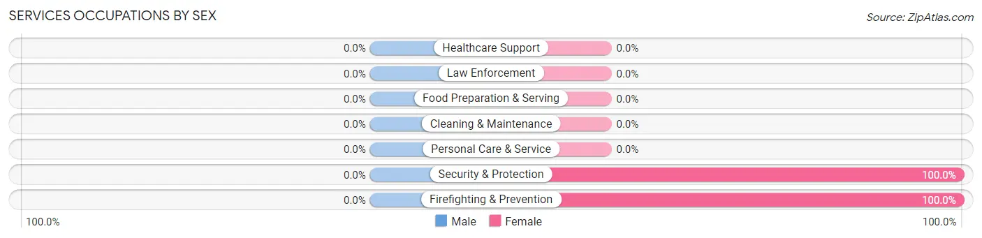 Services Occupations by Sex in Zip Code 47849