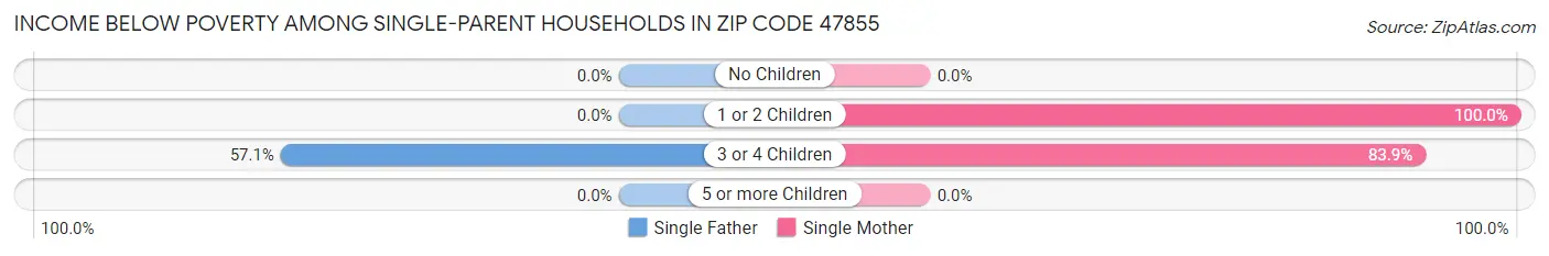 Income Below Poverty Among Single-Parent Households in Zip Code 47855