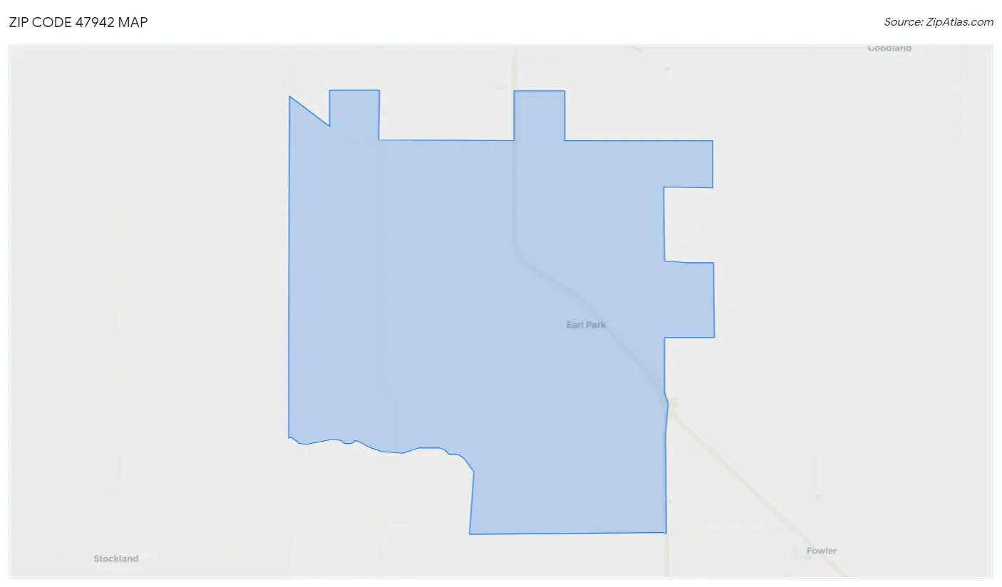 Zip Code 47942 Map