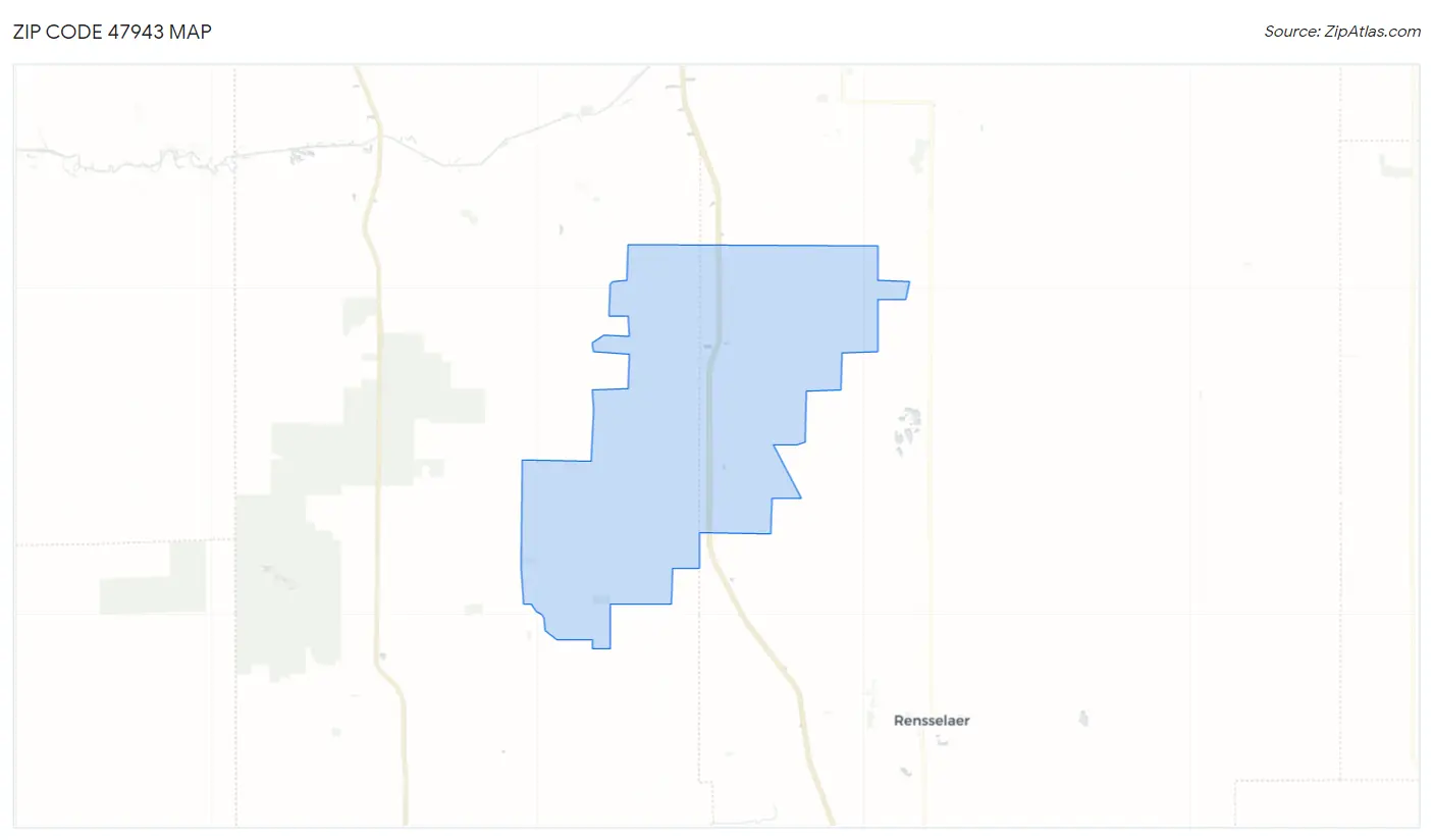 Zip Code 47943 Map