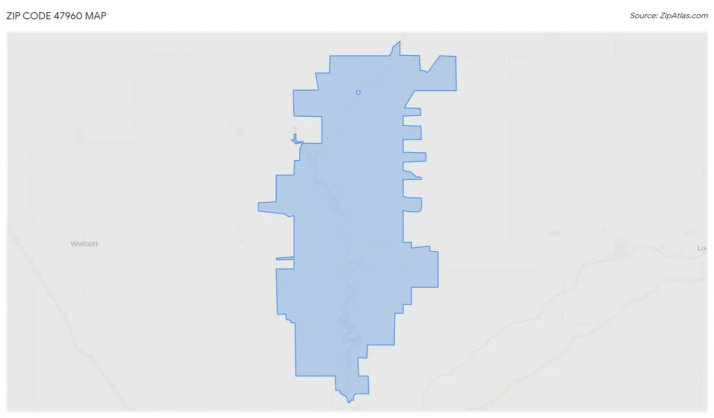 Zip Code 47960 Map