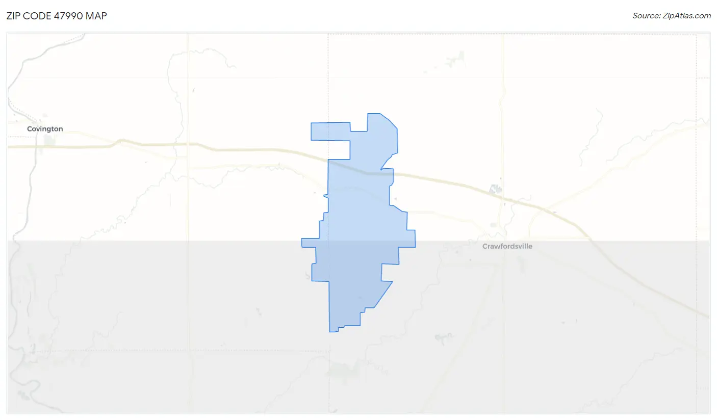 Zip Code 47990 Map