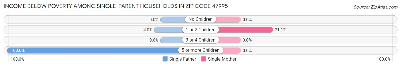 Income Below Poverty Among Single-Parent Households in Zip Code 47995