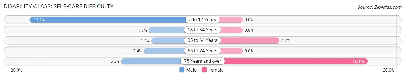 Disability in Zip Code 48001: <span>Self-Care Difficulty</span>