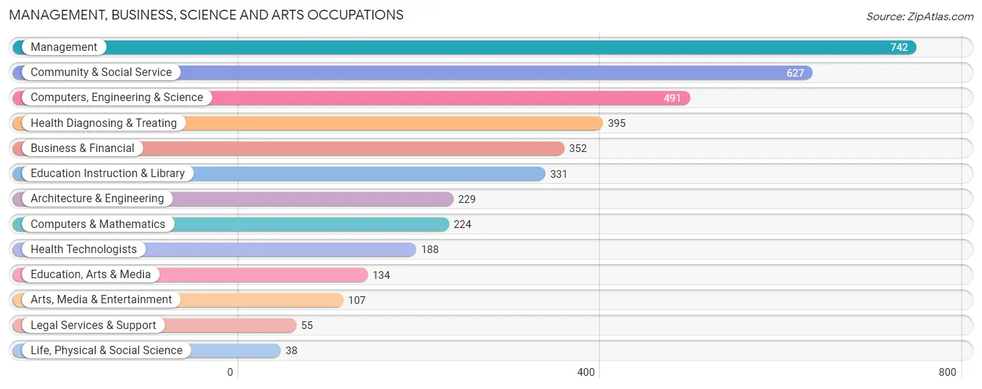 Management, Business, Science and Arts Occupations in Zip Code 48026