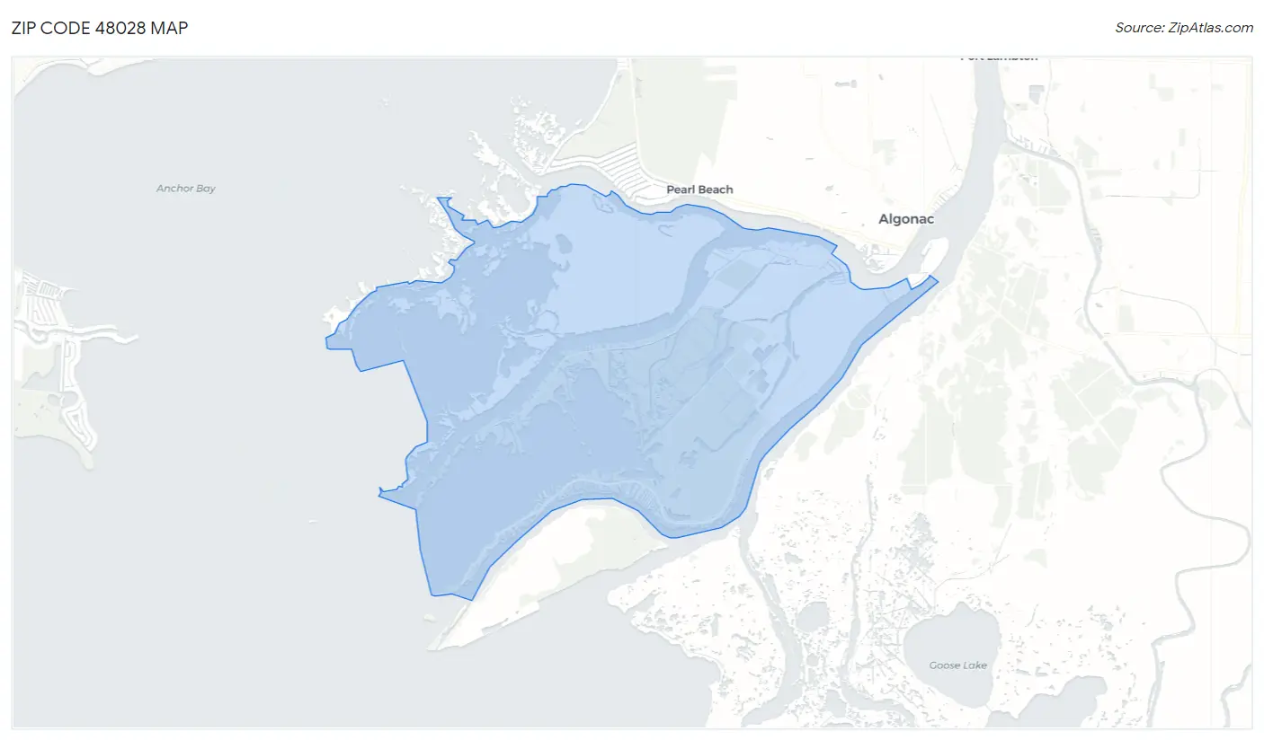 Zip Code 48028 Map