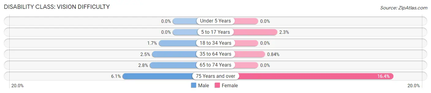 Disability in Zip Code 48039: <span>Vision Difficulty</span>