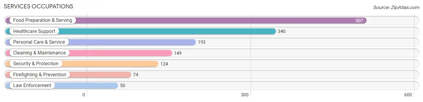 Services Occupations in Zip Code 48051