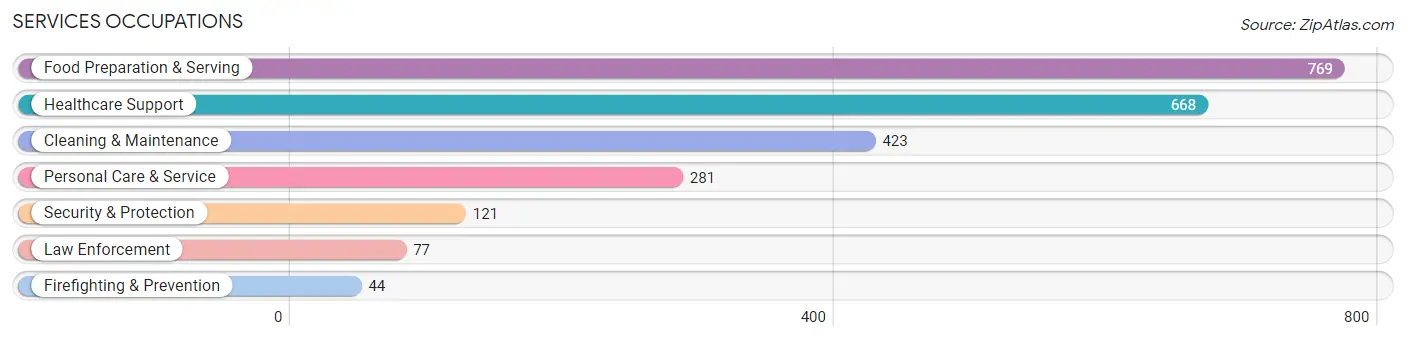 Services Occupations in Zip Code 48127