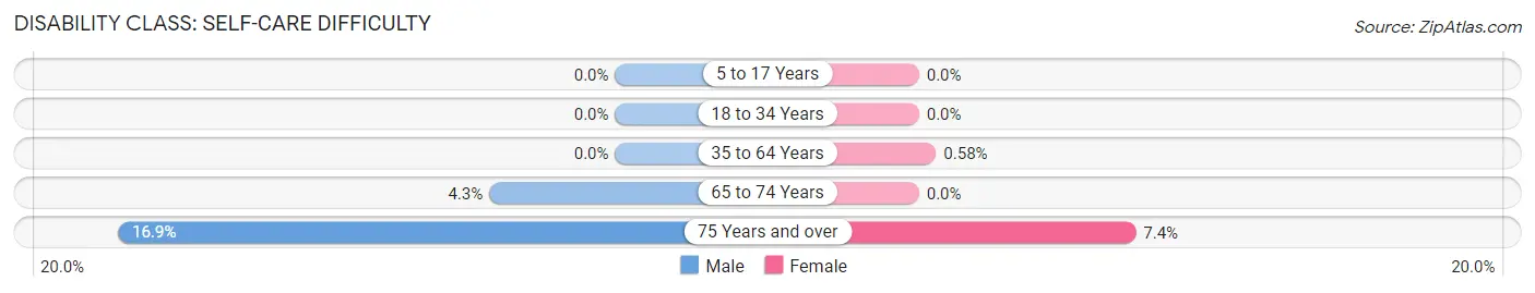 Disability in Zip Code 48133: <span>Self-Care Difficulty</span>