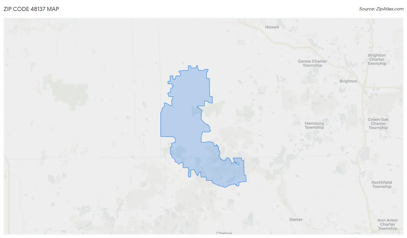 Zip Code 48137 Map