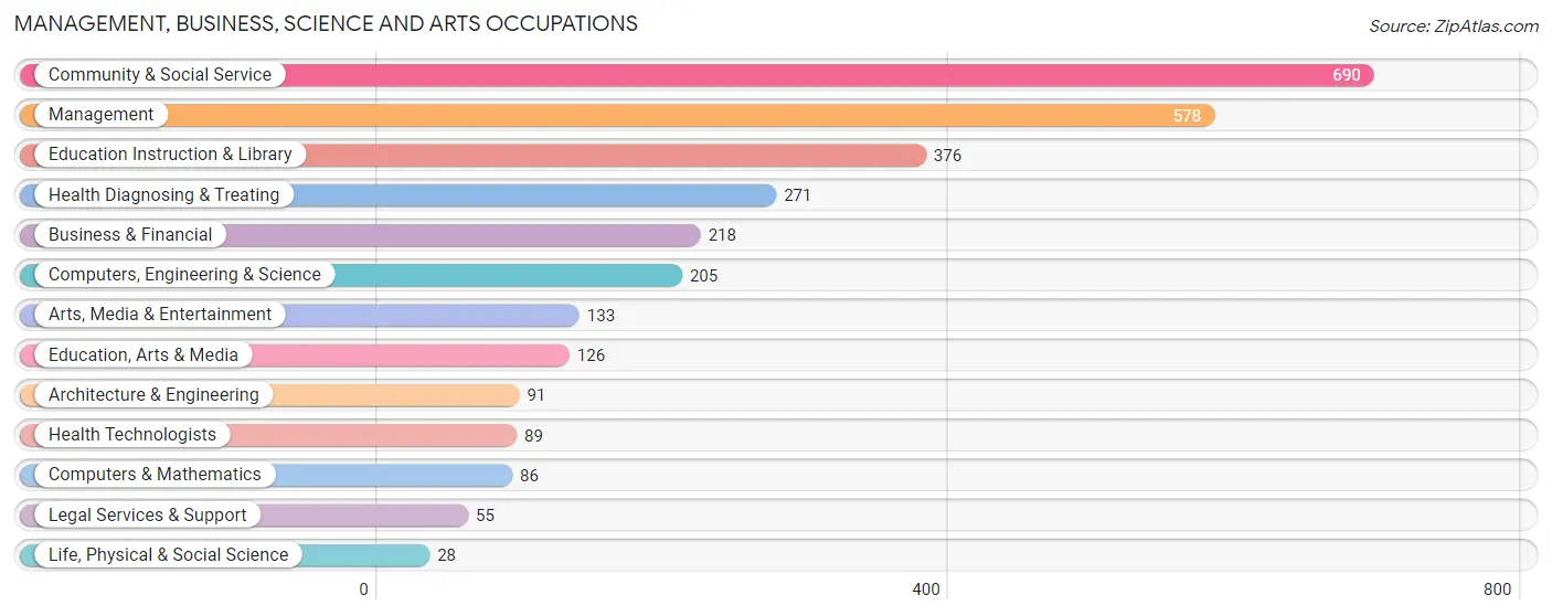 Management, Business, Science and Arts Occupations in Zip Code 48141