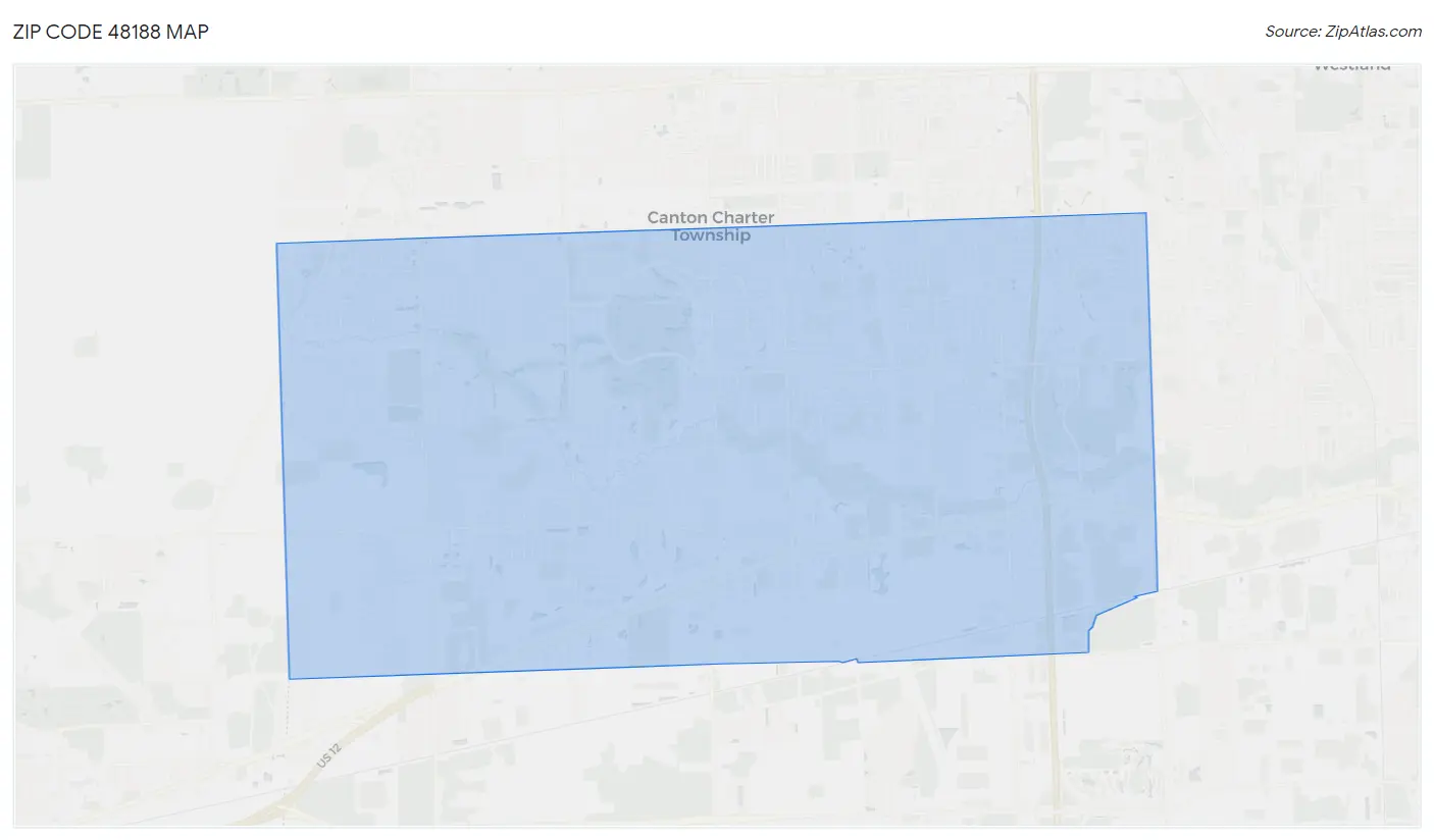 Zip Code 48188 Map