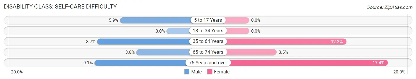 Disability in Zip Code 48229: <span>Self-Care Difficulty</span>