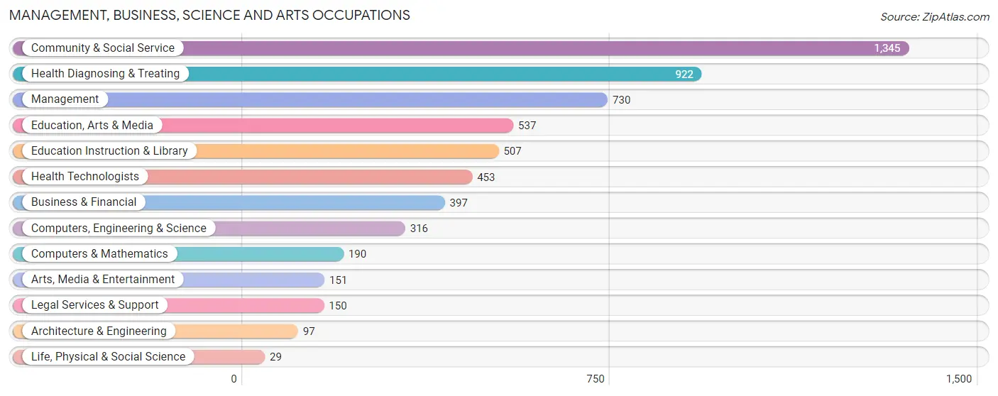 Management, Business, Science and Arts Occupations in Zip Code 48235