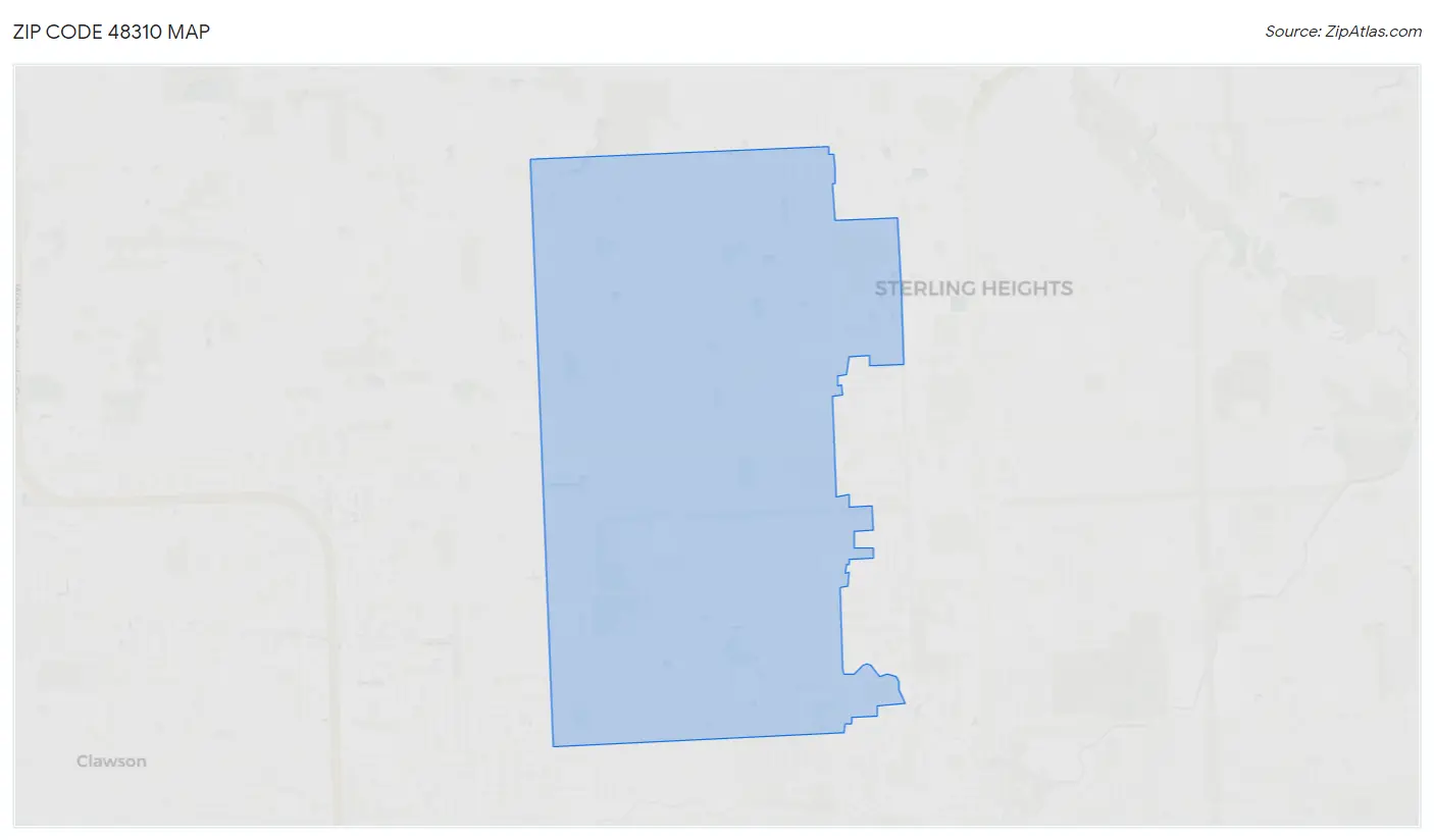 Zip Code 48310 Map