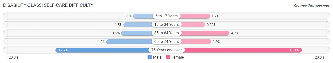 Disability in Zip Code 48317: <span>Self-Care Difficulty</span>