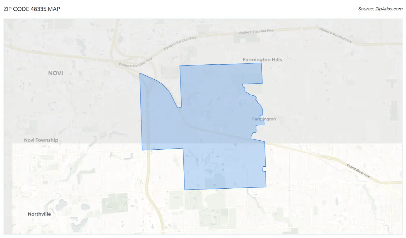 Zip Code 48335 Map