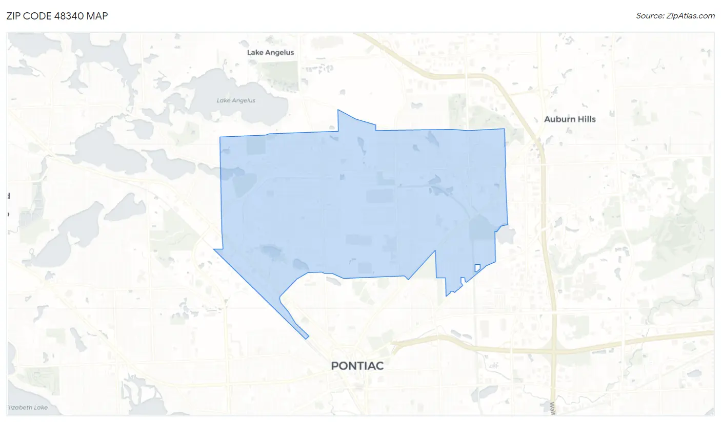 Zip Code 48340 Map